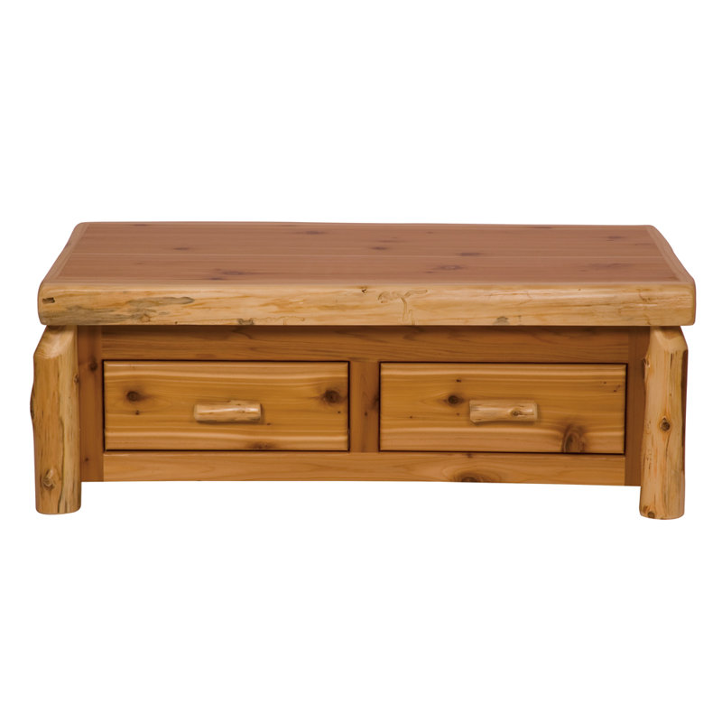 Fireside Lodge Traditional Cedar Log Lift Top Coffee Table Wayfair